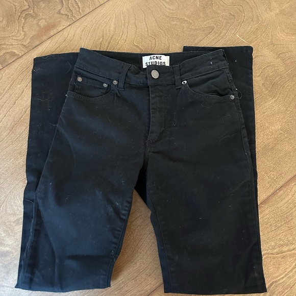 ACNE STUDIOS Black Skinny Jeans NWOT Needle Lacey Black 26/32 - Picture 3 of 4
